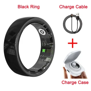 Smart Ring with Charging Case for Men Women